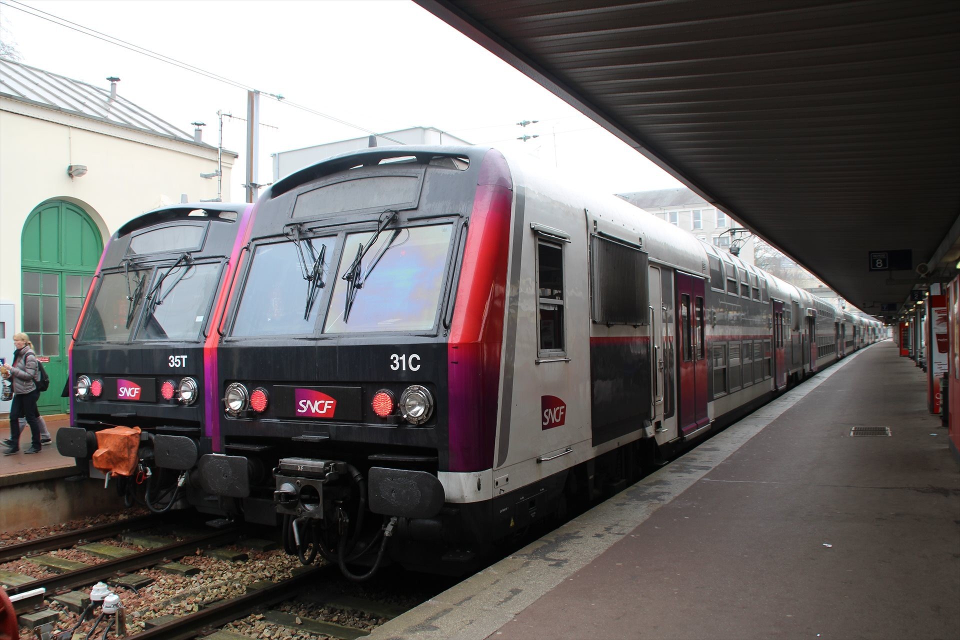 SNCF Double‑Decker Train at Versailles Station