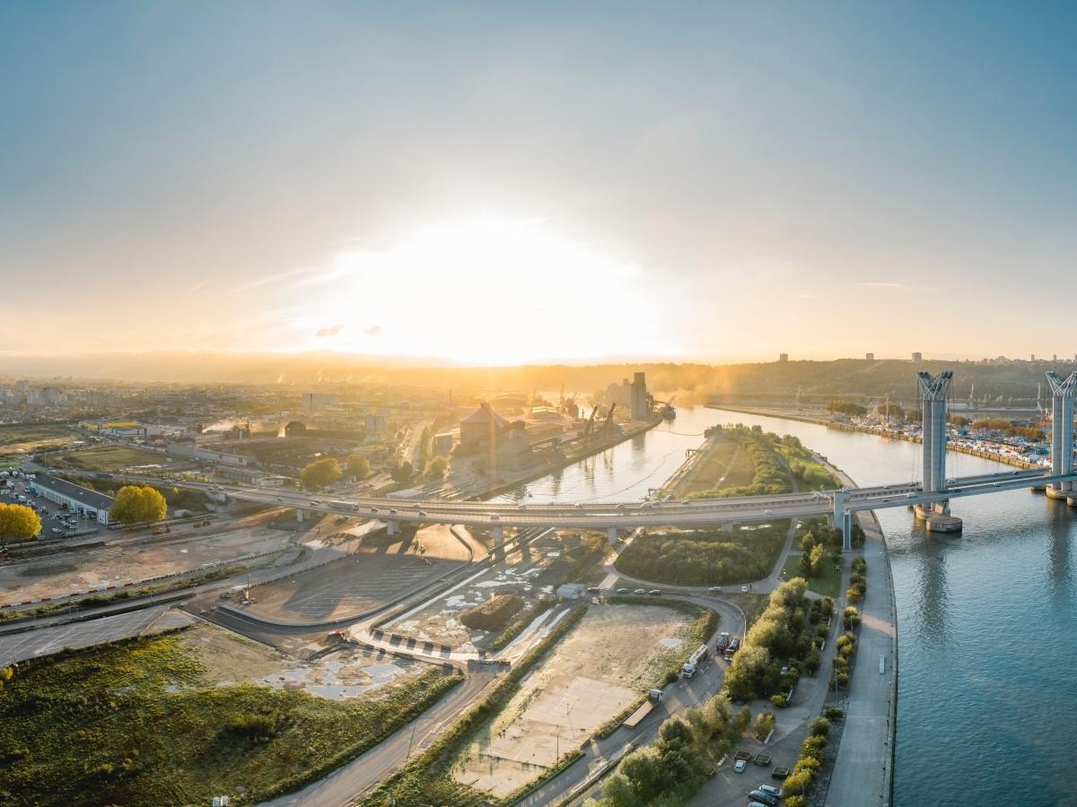 Sunset Over the Seine Near Rouen